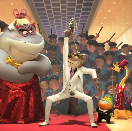 A scene from The Bad Guys, a Good Housekeeping pick for best animated movies a scene from the bad guys, a good housekeeping pick for best animated movies
