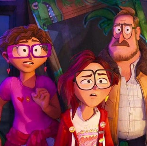 A scene from The Mitchells vs The Machines, a Good Housekeeping pick for best animated movies a scene from the mitchells vs the machines, a good housekeeping pick for best animated movies