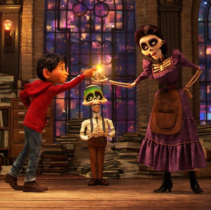 A scene from Coco a scene from coco